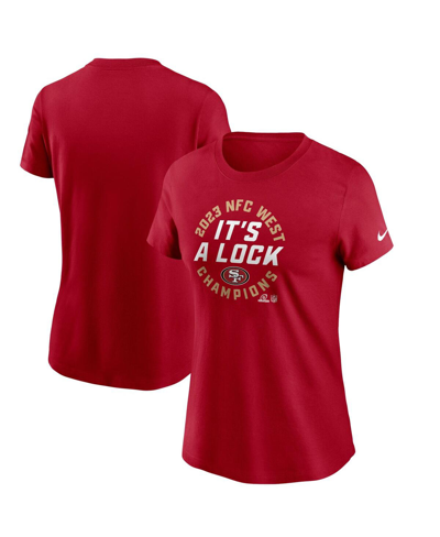 Nike Women's  Scarlet San Francisco 49ers 2023 Nfc West Division Champions Locker Room Trophy Collect