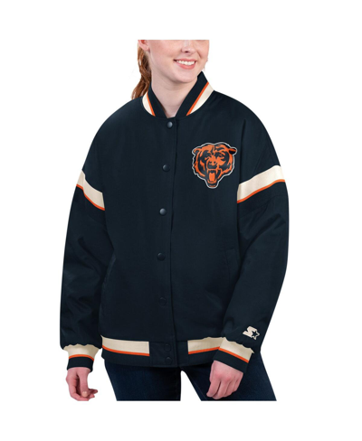 Starter Women's  Navy Chicago Bears Tournament Full-snap Varsity Jacket