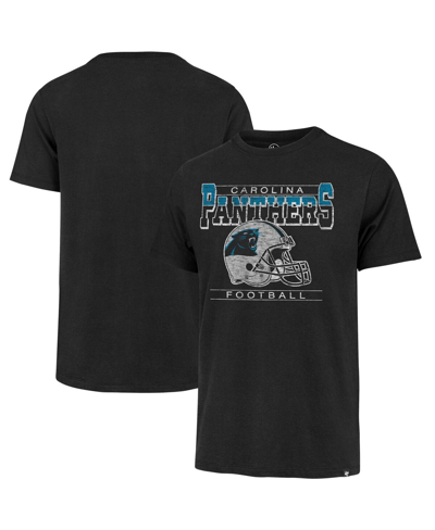 47 Brand Men's ' Black Distressed Carolina Panthers Gridiron Classics Time Lock Franklin T-shirt