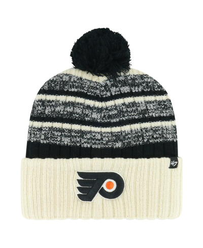 47 Brand Men's ' Cream Philadelphia Flyers Tavern Cuffed Knit Hat With Pom