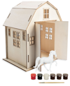 BREYER HORSES STABLEMATES SERIES PAINT YOUR OWN BARN AND HORSE SET