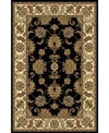 Km Home Closeout  1330 1224 Black Navelli Black Area Rug Collection In Black
