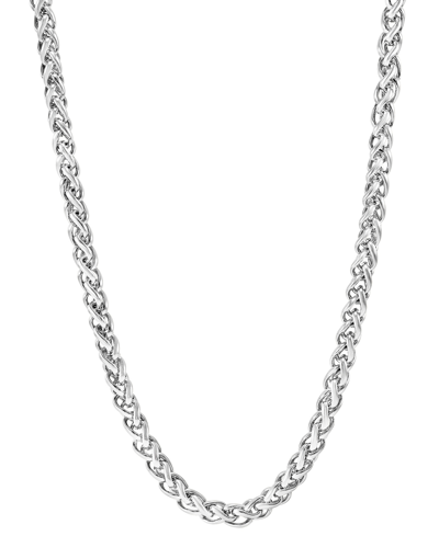 Blackjack Men's Wheat Link 24" Chain Necklace In Stainless Steel