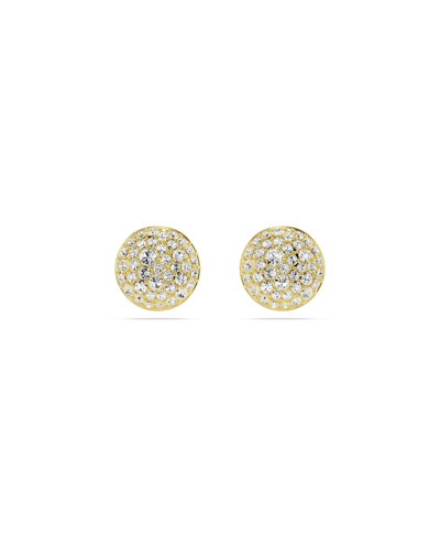 SWAROVSKI WHITE, GOLD-TONE METEORA STUD EARRINGS