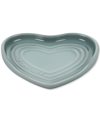 Le Creuset Figural Heart Collection Stoneware Heart Spoon Rest In Sea Salt