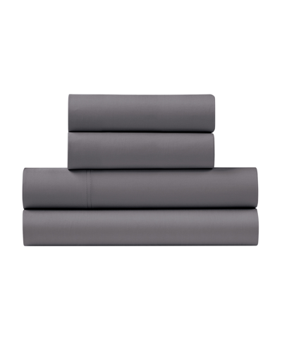 Ella Jayne 500 Tc Cotton Sateen Deep Pocket 4 Pc Sheet Set, Queen In Charcoal