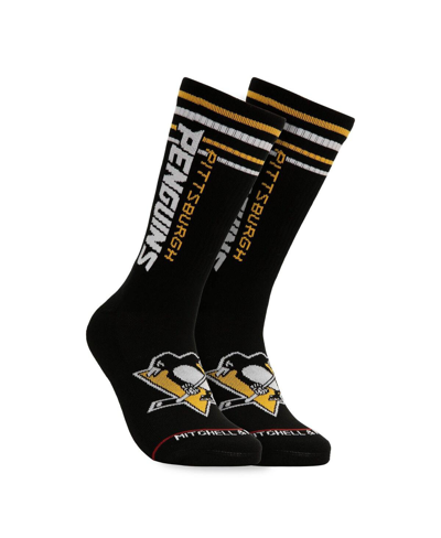 Mitchell & Ness Men's  Black Pittsburgh Penguins Power Play Crew Socks
