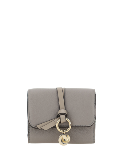 Chloé Alphabet Wallet In Grey