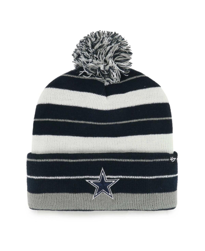 47 Brand Men's ' Navy Dallas Cowboys Powerline Cuffed Knit Hat With Pom