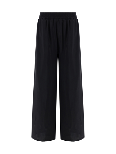 Fabiana Filippi Denim Effect Bell Pant In Nero