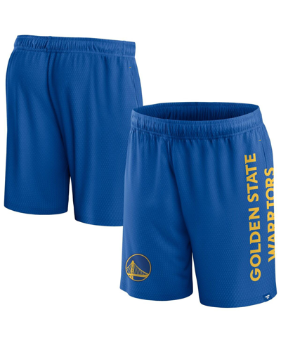 Fanatics Men's  Royal Golden State Warriors Post Up Mesh Shorts