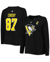 PROFILE WOMEN'S SIDNEY CROSBY BLACK PITTSBURGH PENGUINS PLUS SIZE NAME AND NUMBER LONG SLEEVE T-SHIRT