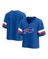 Fanatics Branded  Royal Buffalo Bills Established Jersey Cropped V-neck T-shirt In Royal