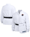 WEAR BY ERIN ANDREWS WOMEN'S WEAR BY ERIN ANDREWS WHITE DENVER BRONCOS PACKAWAY FULL-ZIP PUFFER JACKET