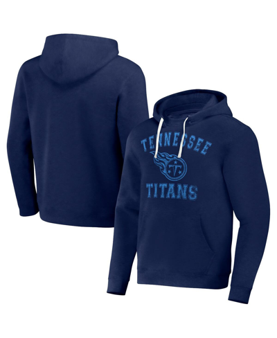 Fanatics Men's Nfl X Darius Rucker Collection By  Navy Distressed Tennessee Titans Coaches Pullover H
