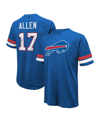 MAJESTIC MEN'S MAJESTIC THREADS JOSH ALLEN ROYAL DISTRESSED BUFFALO BILLS NAME AND NUMBER OVERSIZE FIT T-SHIR