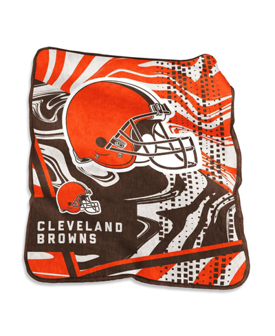 Logo Brands Cleveland Browns 50" X 60" Swirl Raschel Throw Blanket In Multi