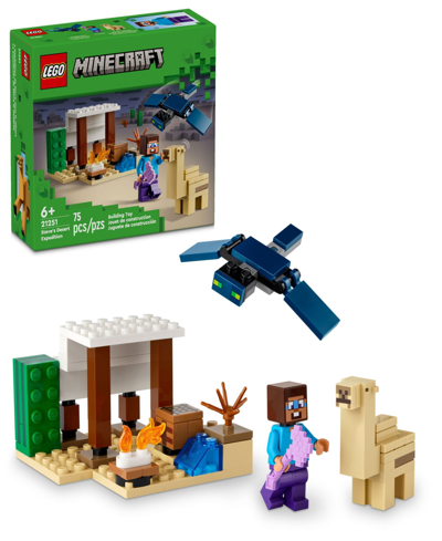 Lego Kids' Minecraft 21251 Steve's Desert Expedition Toy Building Set With Steve And Baby Camel Minifigures In Multicolor