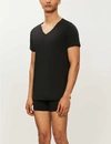 Hanro Slim-fit Mercerised Stretch-cotton Jersey T-shirt In Black