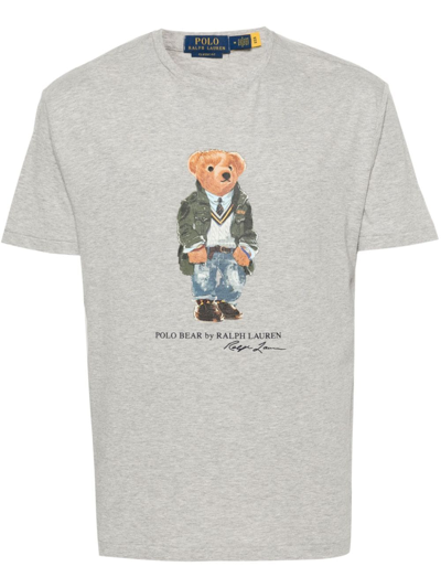Polo Ralph Lauren T-shirt Polo Bear In Grey