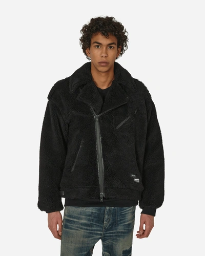 Neighborhood Deluxe Boa Fleece Riders Jacket In Black | ModeSens