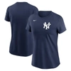Nike Navy New York Yankees Wordmark T-shirt In Navy