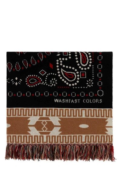 Alanui Bandana Intarsia Fringe In Printed