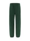 Burberry Fleeced Cotton Sweatpants With Cuffs In Ivy