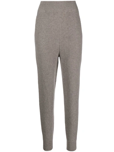 Colombo High-waisted Cashmere Leggings In Taupe