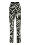 Tom Ford Zebra-print Silk-blend Satin Straight-leg Pants In Animalier