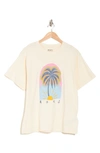 Roxy Juniors' To The Sun Boyfriend Cotton Graphic T-shirt In Natural