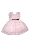 Joe-ella Little Girl's Polka Dot Mesh Flutter Dress In Pink