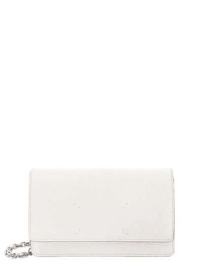 Maison Margiela Large Wallet With Chain In Blanc