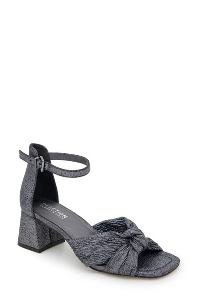 Reaction Kenneth Cole Nessa Textured Heeled Sandal In Pewter