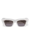 Loewe Chunky Anagram Lw 40036i 021a Cat Eye Sunglasses In Milky White