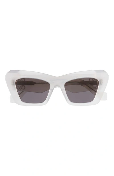 Loewe Anagram-logo Cat-eye Acetate Sunglasses In Grey