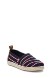 Toms Alpargata Boys Shoes Size: Junior 1, Colour: Navy In Navy