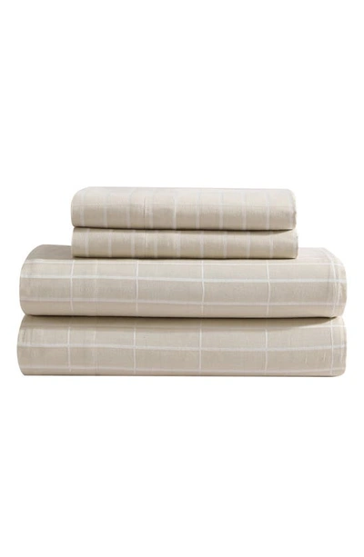 Marimekko Pieni Tiiliskivi Beige Cotton Sheet Set, Queen In Light Beige