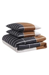 Marimekko Tiiliskivi Raita Cotton Duvet Cover Sets In Charcoal Grey