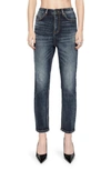 REBECCA MINKOFF OZZY STUD DETAIL HIGH WAIST ANKLE JEANS
