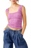 Free People Women's Love Letter Floral Jacquard Camisole In Radiant Orchid