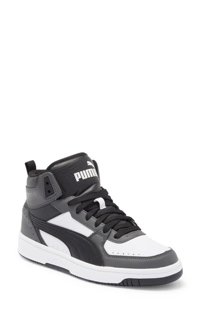 Puma Rebound Joy Sneakers In Dark Shadow- Black- White