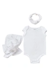 BAREFOOT DREAMS BAREFOOT DREAMS® COZYTERRY™ BODYSUIT, HEADBAND & BABY BLANKET SET