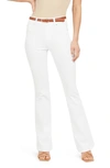 Spanx Skinny Flare High-rise Stretch-denim Jeans In White