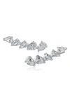 CZ BY KENNETH JAY LANE PEAR CUT CZ EAR CRAWLERS