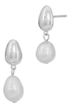SAVVY CIE JEWELS 9.5-10MM CULTURED FRESHWATER PEARL DROP EARRINGS