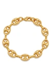 Savvy Cie Jewels Puffy Mariner Link Bracelet In Yellow