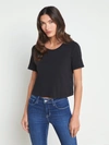 L AGENCE DONNA COTTON CROPPED TEE