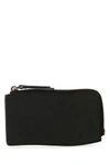 Boyy Leather Cardholder With Textured Grained Finish In Black