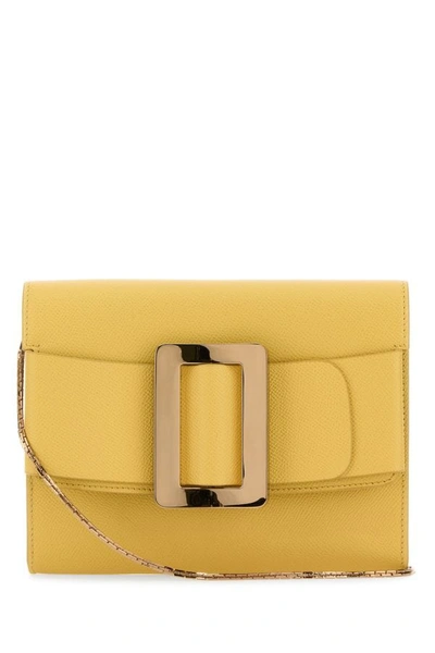 BOYY BOYY WOMAN MUSTARD LEATHER EPSOM CLUTCH